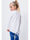 Blouse with patches, white NDZ8129 - Online store - Boutique